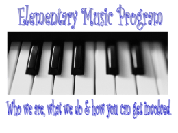 Elementary Music Program