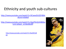 Ethnicity and youth sub