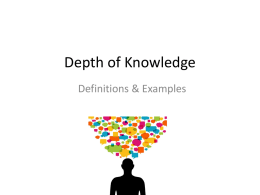Depth of Knowledge