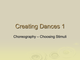 Creating Dances