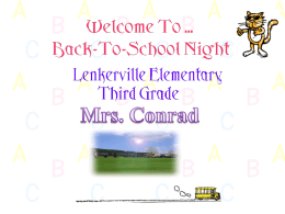 Lenkerville Elementary Fourth Grade Open House