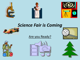 Science Fair is Coming - Nova Scotia Department of Education