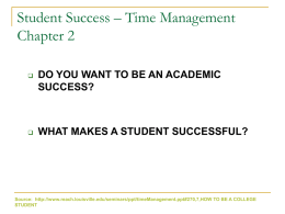 Chapter 2 - Time Management-