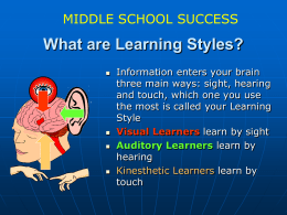 What are Learning Styles?