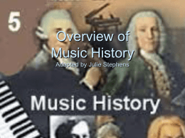 Overview of Music History