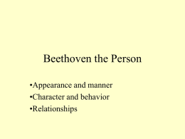 Beethoven the Person