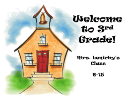 Mrs. Lenicky`s Class - Council Rock School District