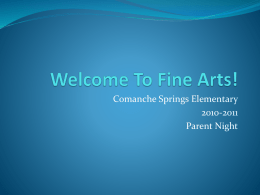 Welcome To Fine Arts!