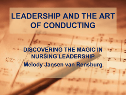 leadership and the art of conducting
