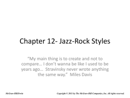 Chapter 12: Jazz-Rock Styles