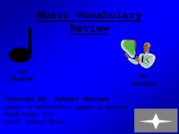 Music Vocabulary Review