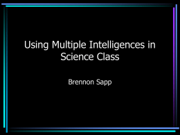 Using Multiple Intelligences in Science Class