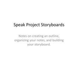 Outlines and Storyboards