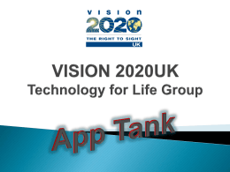 VISION 2020UK Technology for Life Group