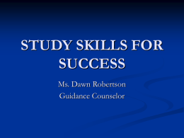 study skills for success - High School for Math, Science and