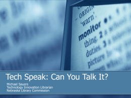 Tech Speak: Can You Talk It?
