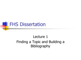 FHS Dissertation Lect 1 NA