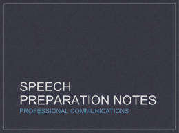 Informative Speech Notes PowerPoint