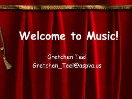 Welcome to Music!