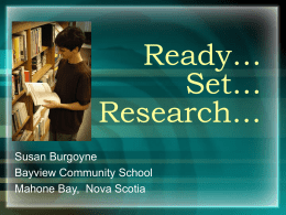 Ready… Set… Research... PowerPoint
