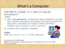 Examples of Computer Use (not on the Internet)