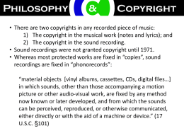Copyright & The Music Industry