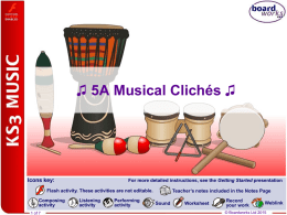 Unit 5A Musical Clichés
