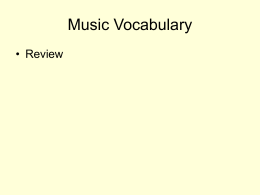 Music Vocabulary