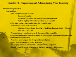 Chap. 10 - Organizing and Administering Your Teaching
