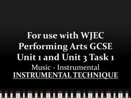 Instrumental Technique - Teacher Presentation