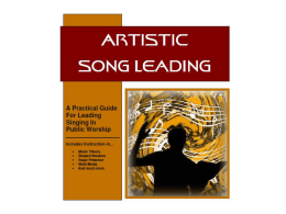 Artistic Song Leading (Lesson 3)