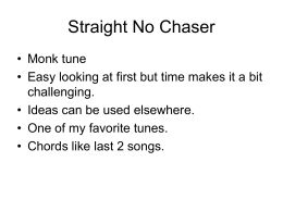 Straight No Chaser - Frankmarkovich.com