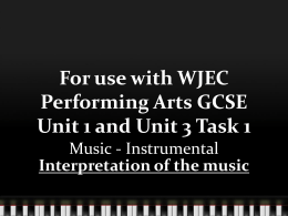 Interpretation of the Music - Teacher Presentation