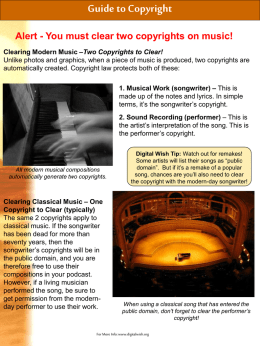 Clearing Classical Music – One Copyright to Clear