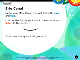 Song Notation: Erie Canal