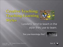 learningstyles - Insight Christian Ministries