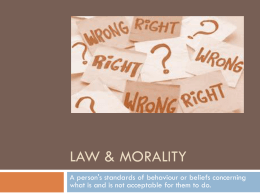 Law & Morality - HRSBSTAFF Home Page