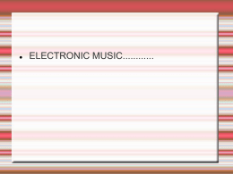 Electronic Music chance Music of John Cage