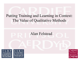 Putting training and learning in context: the value of qualitative