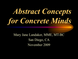 Abstract Concepts for Concrete Minds