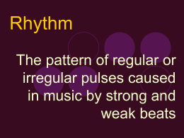 The pattern of regular or irregular pulses caused in