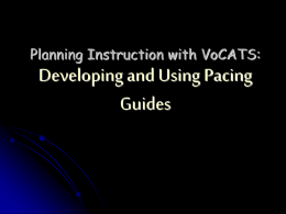 Pacing Guides PowerPoint