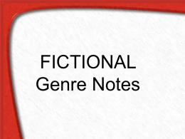 FICTIONAL Genre Notes