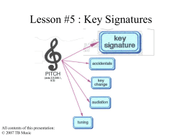 Powerpoint Lesson 5 "Key Signatures"