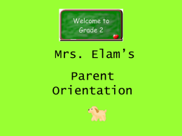 Mrs. Elam`s