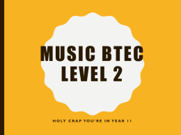 Music BTEC Level 2