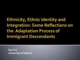 Ethnicity, Ethnic Identity and Integration: Some