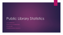 Statistics for Public Libraries FY16