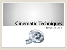 Film Techniques - White Plains Public Schools