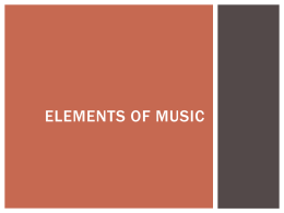 Elements of Music Presentation